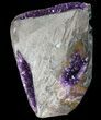 Sparkling Dark Amethyst Geode - Custom Metal Stand #76657-3